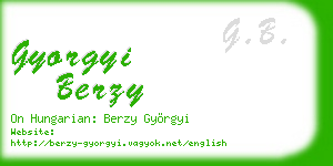 gyorgyi berzy business card