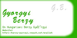 gyorgyi berzy business card